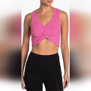 Free People FP Movement Pink New Moon Twist Yoga Crop Tank Medium
